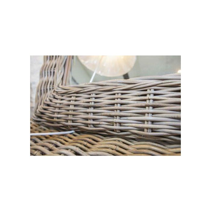 Natural Kubu Grey Wicker Mirror - Square - 3