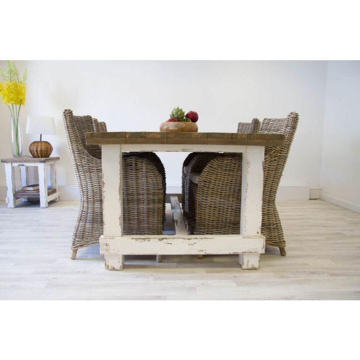 1.8m Coastal Dining Table with 4 Donna Armchairs - 2