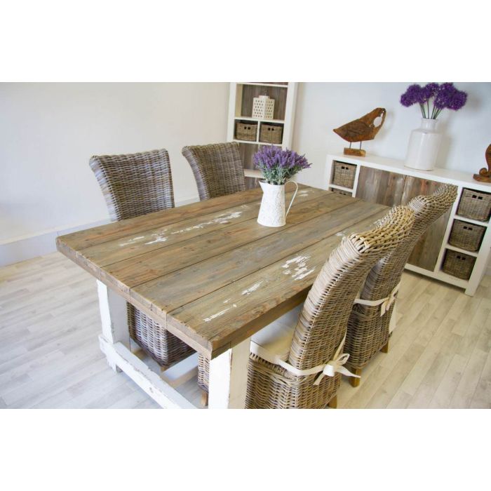 1.8m Coastal Dining Table with 4 Latifa Chairs - 2