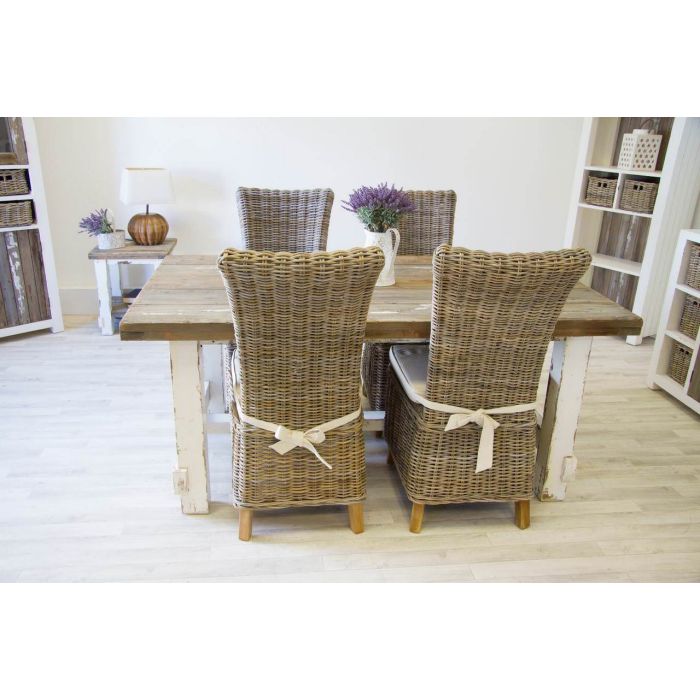 1.8m Coastal Dining Table with 4 Latifa Chairs - 3