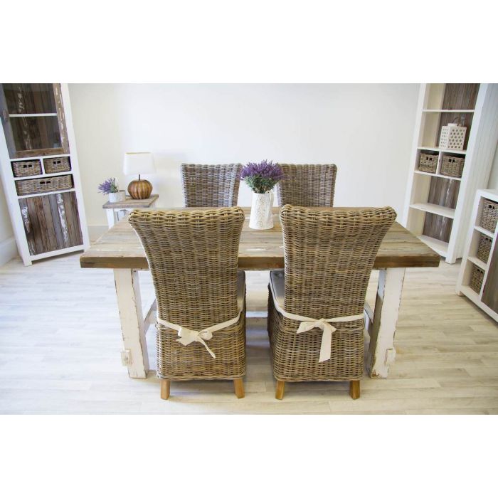 1.8m Coastal Dining Table with 4 Latifa Chairs - 6