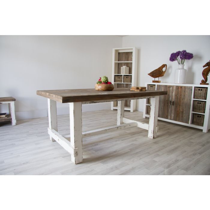 1.8m Coastal Dining Table with 4 Donna Armchairs - 5