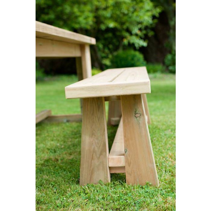 Swedish Redwood Chunky Dining Table - 2