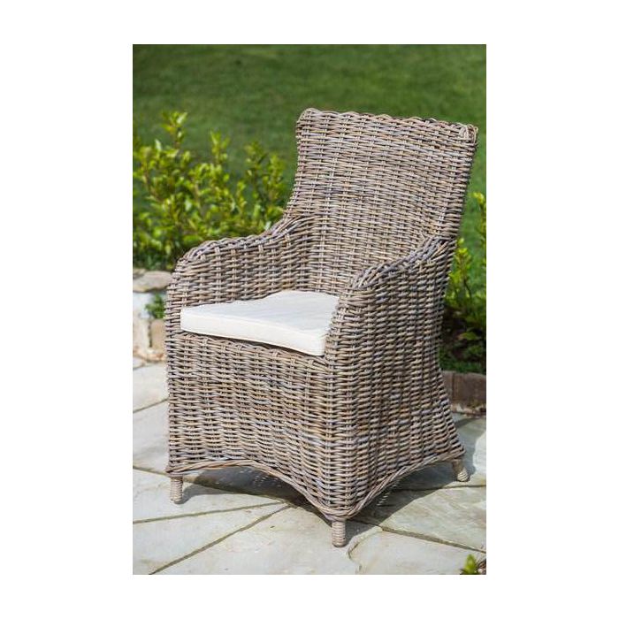 1.3m Reclaimed Teak Character Garden Table with 6 Donna Chairs - 4