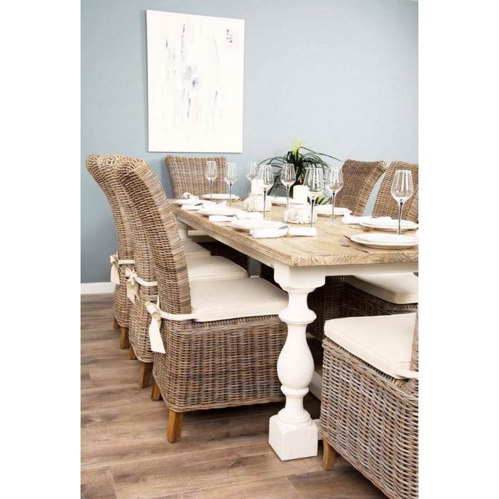 2.4m Ellena Dining Table with 8 Latifa Chairs - 2