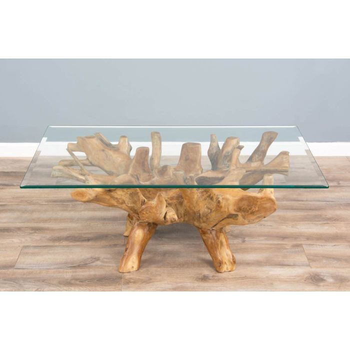 1.2m Reclaimed Teak Root Rectangular or Oval Coffee Table - 3