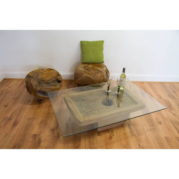 Teak Root Ball Stool / Display Stand - Circular - 4