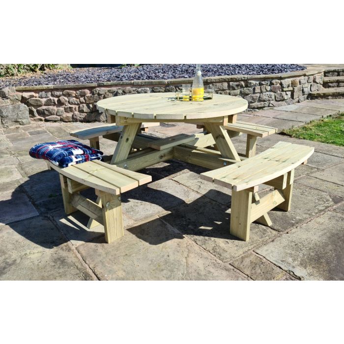 Hustyns Circular Picnic Bench - 3