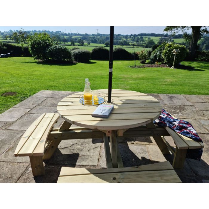 Hustyns Circular Picnic Bench - 4