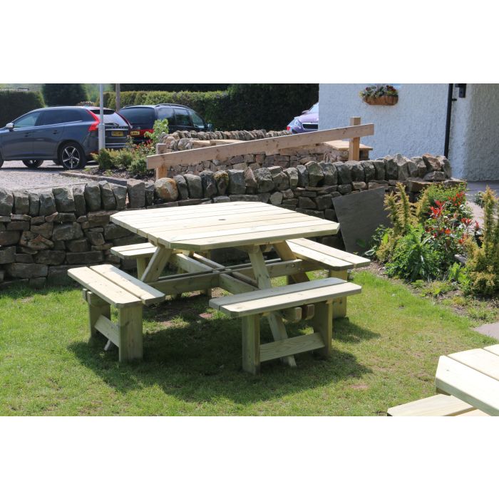Hustyns Square Picnic Bench - 1
