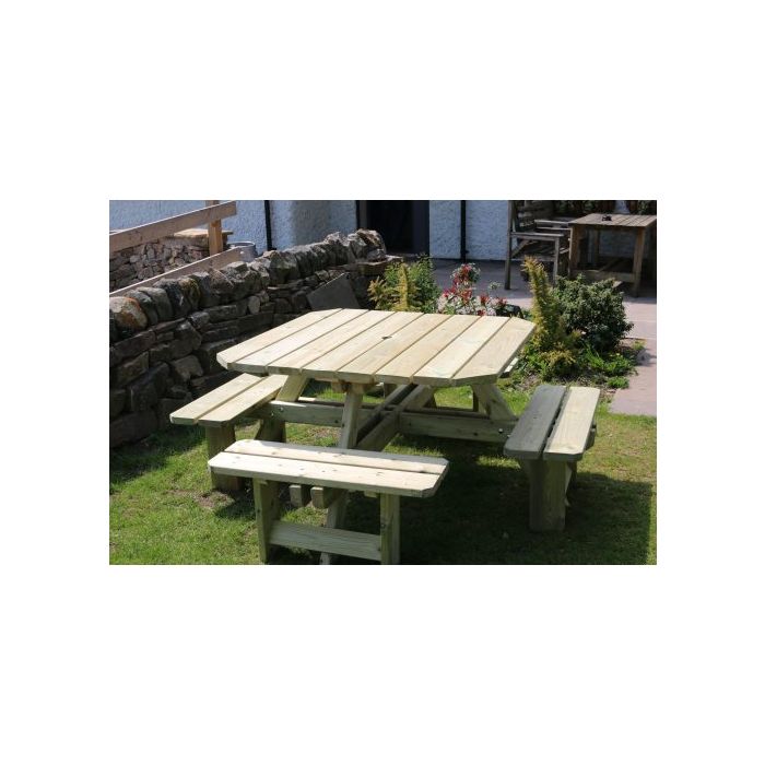 Hustyns Square Picnic Bench - 2