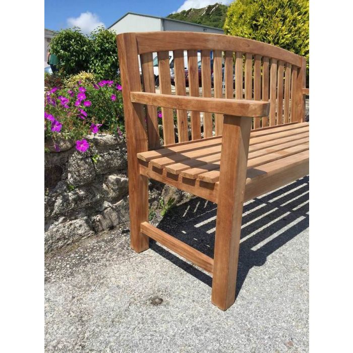 Contemporary Teak Garden Bench - 3
