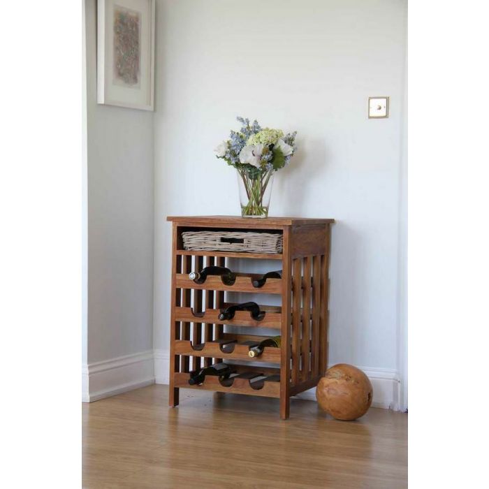 Reclaimed Teak Wine Rack - 5