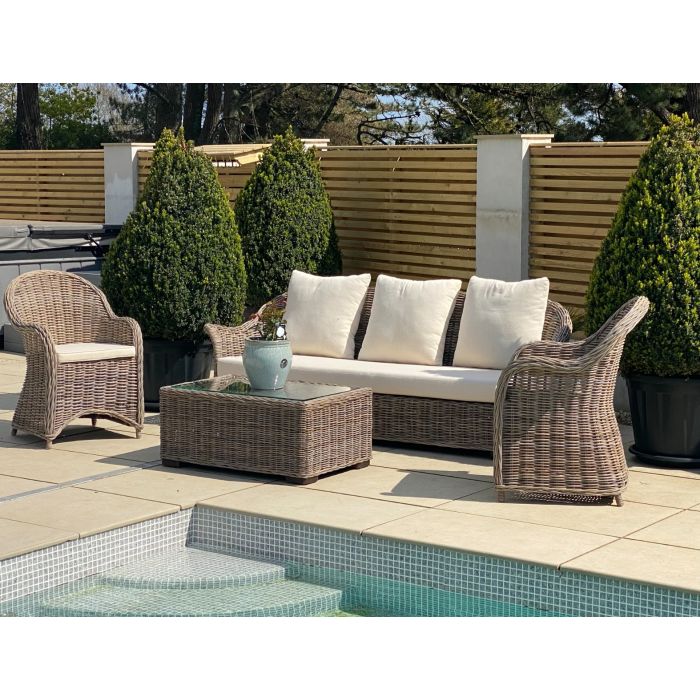 Riviera Natural Wicker Sofa Set  - 1