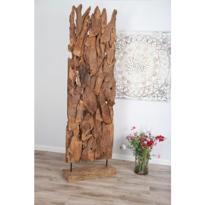 Reclaimed Teak Root Screen - 200cm - 0