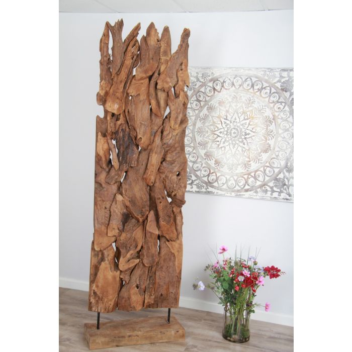 Reclaimed Teak Root Screen - 200cm - 4