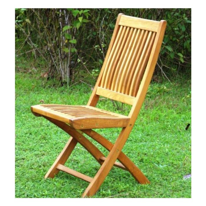 1m x 1.8m-2.4m Teak Oval Extending Table with 8 Kiffa Folding Chairs & 2 Armchairs - 4