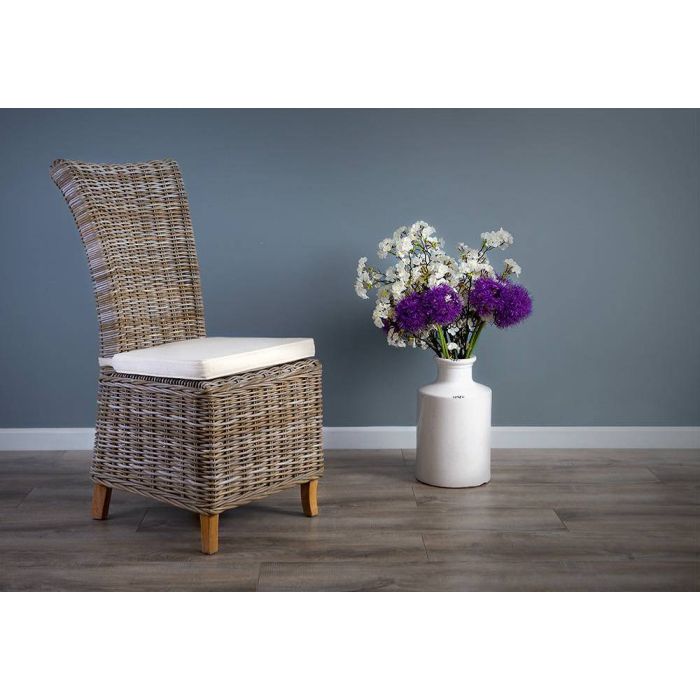 Latifa Natural Wicker Dining Chair - 2