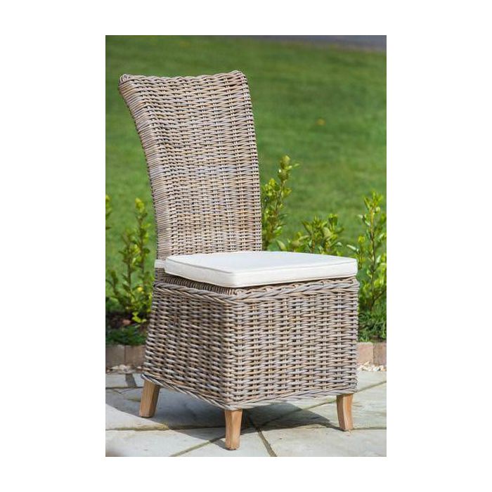 1.8m Reclaimed Teak Character Garden Table with 8 Latifa Chairs - 5