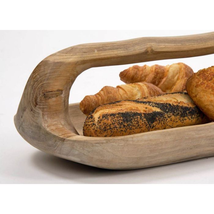 Reclaimed Teak Root Bowl With Handle - 4