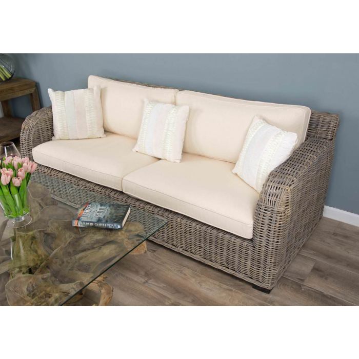 Manga Natural Wicker 2 or 3 Seater Sofa - 5