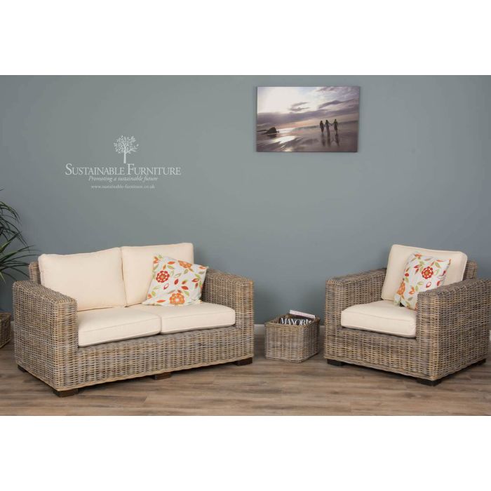 Java Natural Wicker Sofa Chair - 4