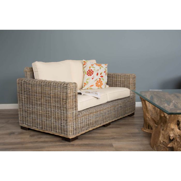 Java Natural Wicker 2 or 3 Seat Sofa - 2