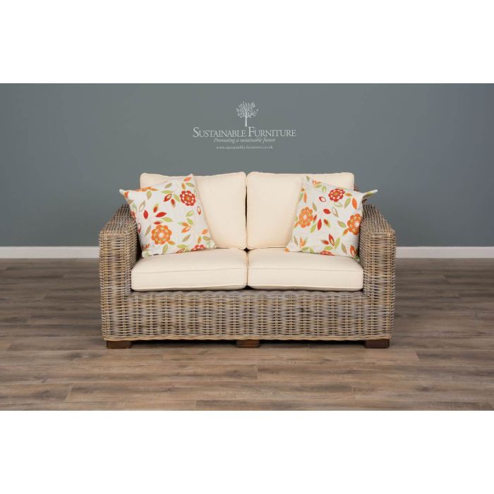 Java Natural Wicker 2 or 3 Seat Sofa - 4