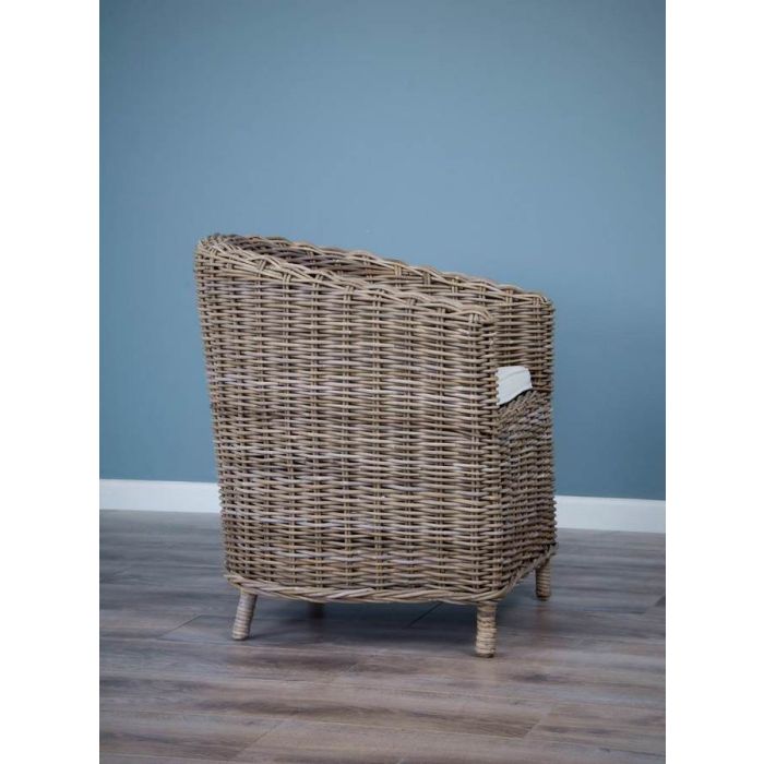 Riva Natural Wicker Tub Armchair - 4