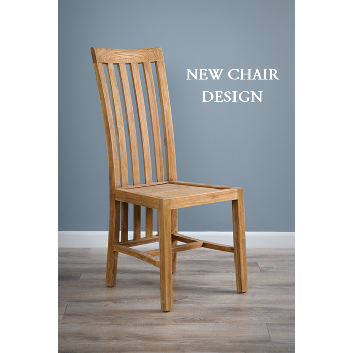 1.2m Reclaimed Teak Root Square Dining Table with 6 Santos Chairs - 10