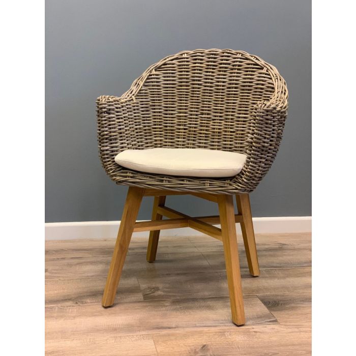 Scandi Natural Wicker Armchair - 1