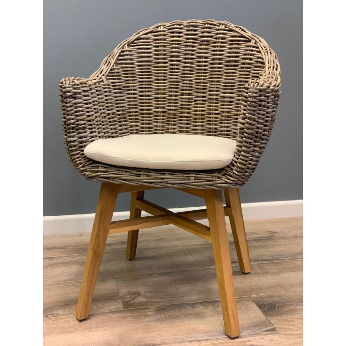 Scandi Natural Wicker Armchair - 2