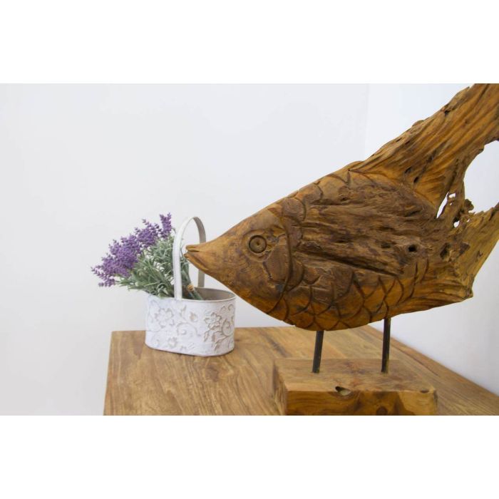 Reclaimed Teak Root Sculpture - Fish - 2