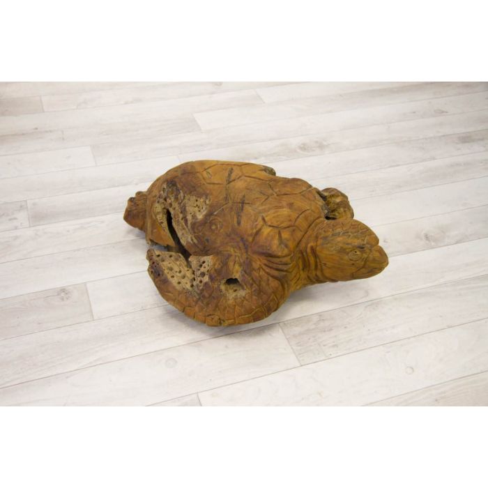 Reclaimed Teak Root Sculpture - Turtle - 8