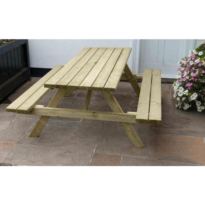  All Weather Commercial A-Frame Picnic Table - 1