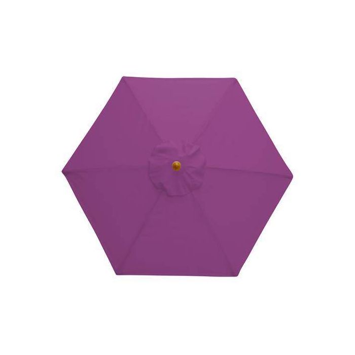 3m Round Hardwood Garden Parasol - 6
