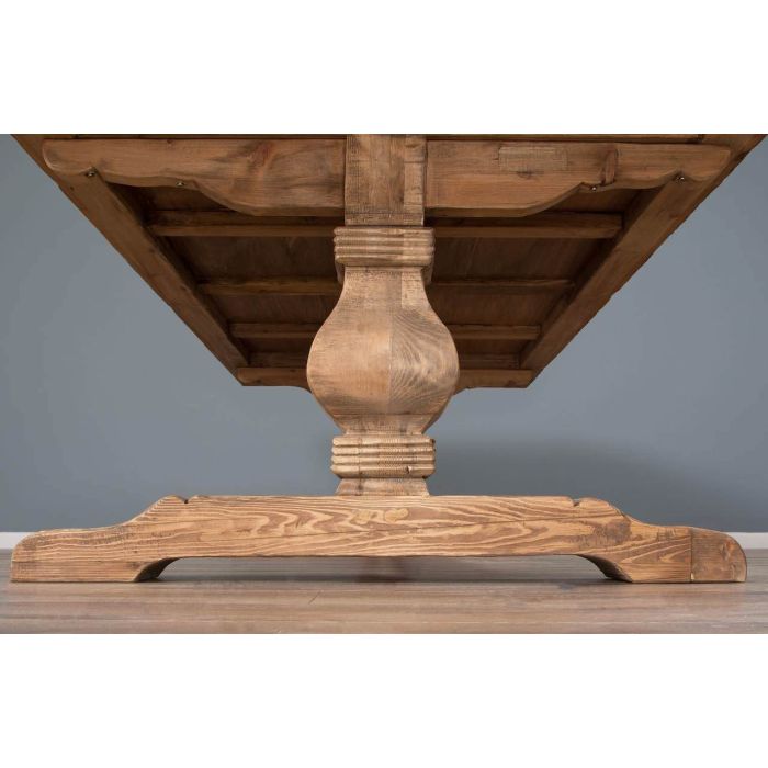 3m Reclaimed Elm Pedestal Dining Table - 4