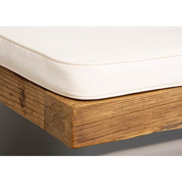 2.4m Reclaimed Teak Urban Fusion Cross Dining Table with Two Backless Benches  - 15