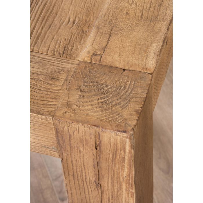 1.8m Reclaimed Elm Chunky Style Dining Table with 2 Donna Chairs & 2 Backless Benches - 8