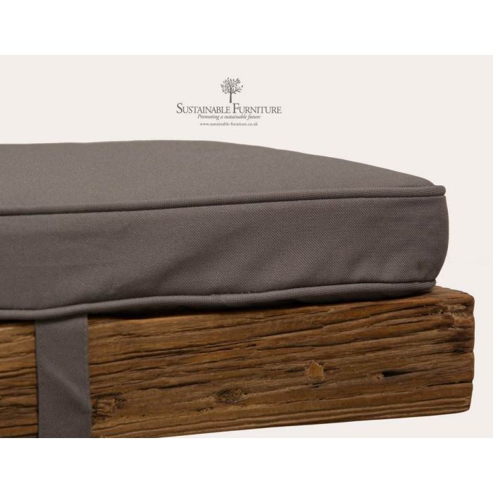 2.4m Reclaimed Teak Urban Fusion Cross Dining Table with Two Backless Benches  - 14