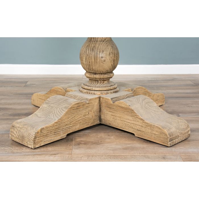 1.3m Farmhouse Pedestal Dining Table with 6 Claremont Chairs - 4