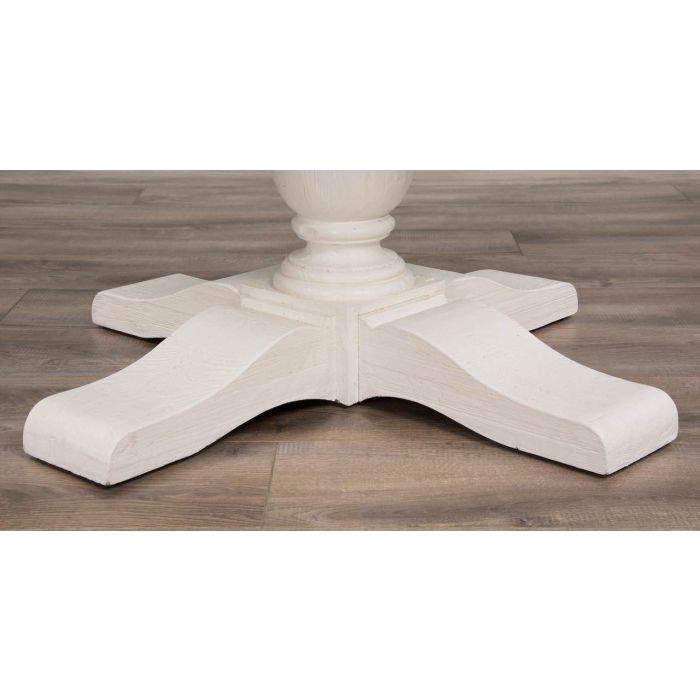 1.3m Country Pedestal Dining Table with 6 Scandi Armchairs - 17