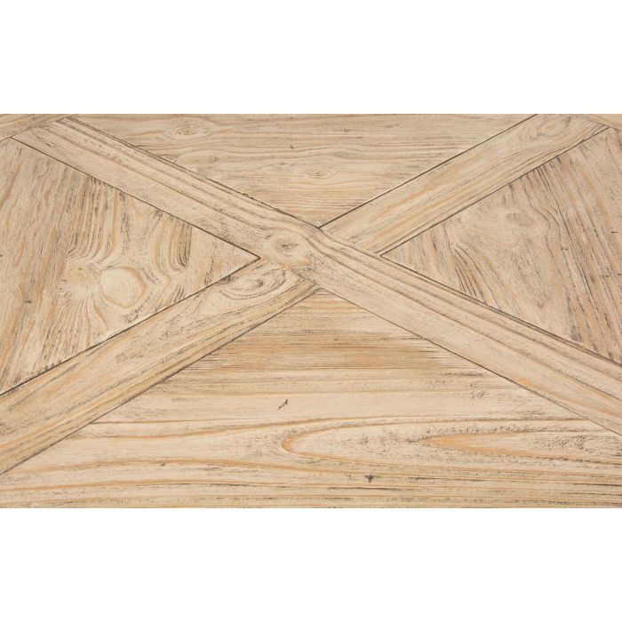 1.3m Farmhouse Pedestal Dining Table with 6 Stackable Zorro Chairs - 9