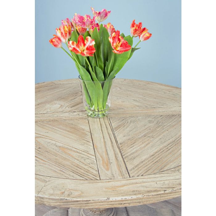 1.3m Farmhouse Pedestal Dining Table with 6 Claremont Chairs - 5