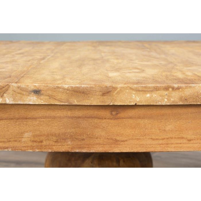 1.8m Reclaimed Teak Circular Pedestal Table with 8 Donna Armchairs - 7