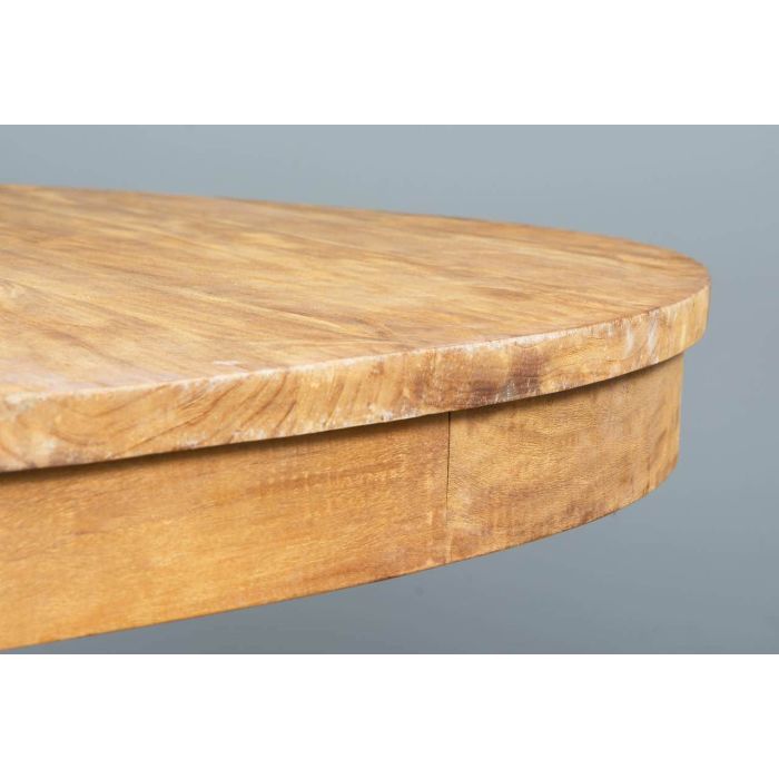 1.8m Reclaimed Teak Circular Pedestal Table with 8 Donna Armchairs - 9