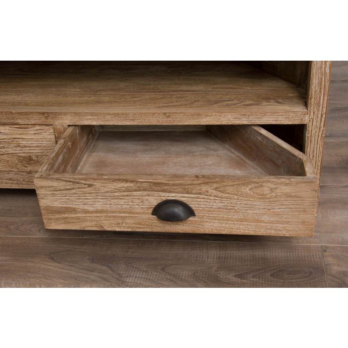 Reclaimed Teak White Wash Corner TV Cabinet - 0
