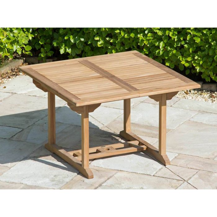 1m x 1.8m-2.4m Teak Rectangular Extending Table - 5