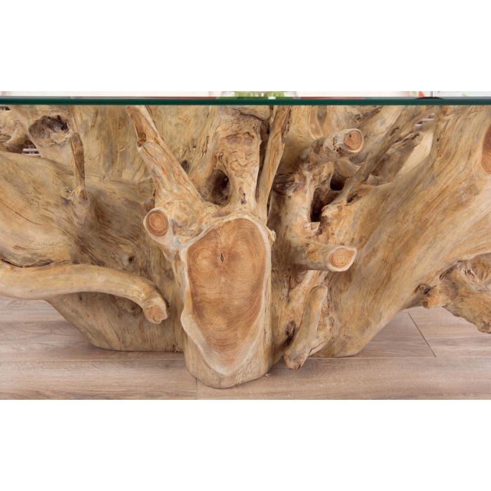 1.2m Reclaimed Teak Root Rectangular Coffee Table - 7