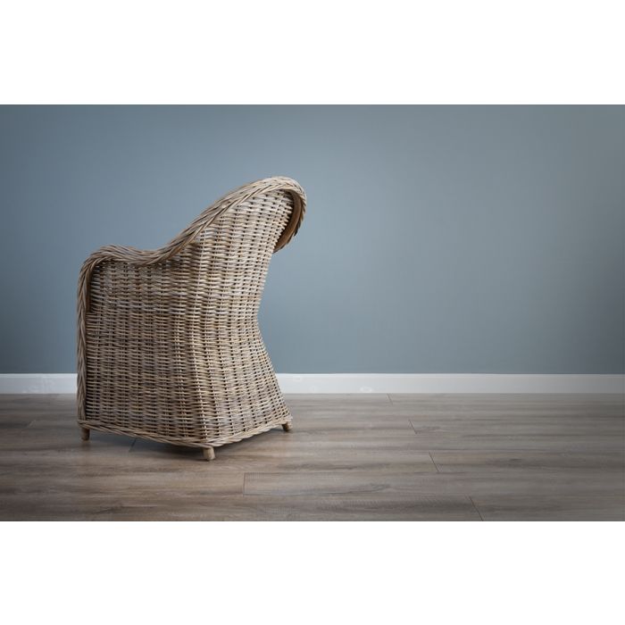 1.5m x 1.2m Reclaimed Teak Root Rectangular Dining Table with 4 Riviera Armchairs - 10